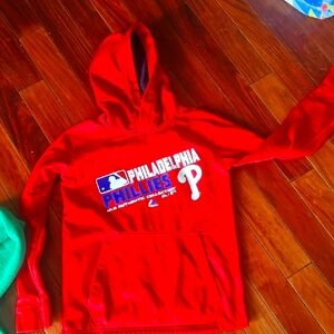 Majestic Philadelphia Phillies Youth Red Hoodie